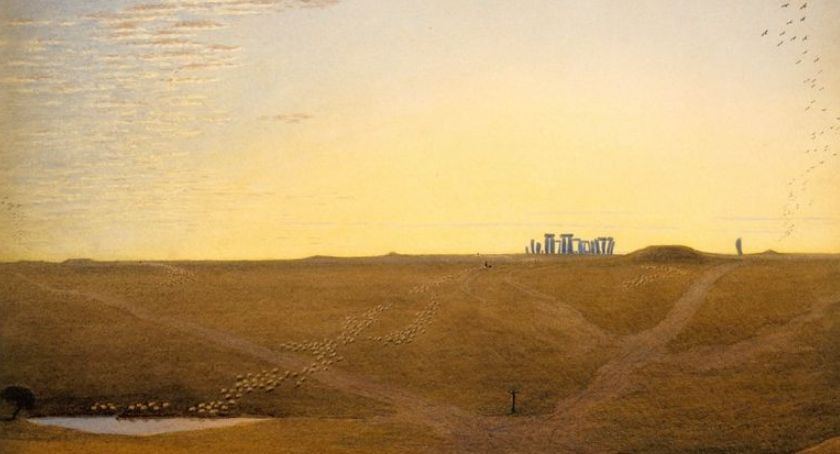 William Turner of Oxford, Stonehenge, Twilight, 1840 